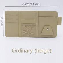 Car Sun Visor Organizer, Multi-Purpose Storage Pouch For Cards, Eyeglasses, Tickets & Documents - Multicolor - View 8