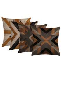 4pcs/Set Geometric & Bohemian Pattern Decorative Pillow Covers (Without Inner Pillow), Perfect For Decorating Family Sofa - Multicolor - View 5