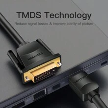 VENTION HDMI 转 DVI 线，双向 DVI-D 24+1 公头转 HDMI 公头高速适配器线支持 1080P 全高清，兼容 Raspberry Pi、Roku、笔记本电脑等