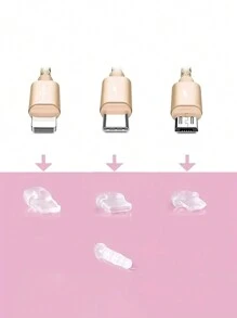 1pc DIY Pink Rhinestone Virgin Mary Pendant, Phone Dust Plug Compatible With IPhone/Type C/Android/Charging Port Plug - Pink - View 3