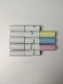 13捲貼紙供應熱敏紙貼紙標籤紙相紙彩色紙透明貼紙,適用於peripage和paperang相片印表機 - 杏色 - 查看 3