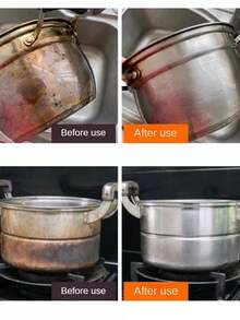 帶手柄的海綿洗碗神奇強力海綿,廚房洗碗工具,可除鏽和清潔鍋底 - 黑色 - 查看 4