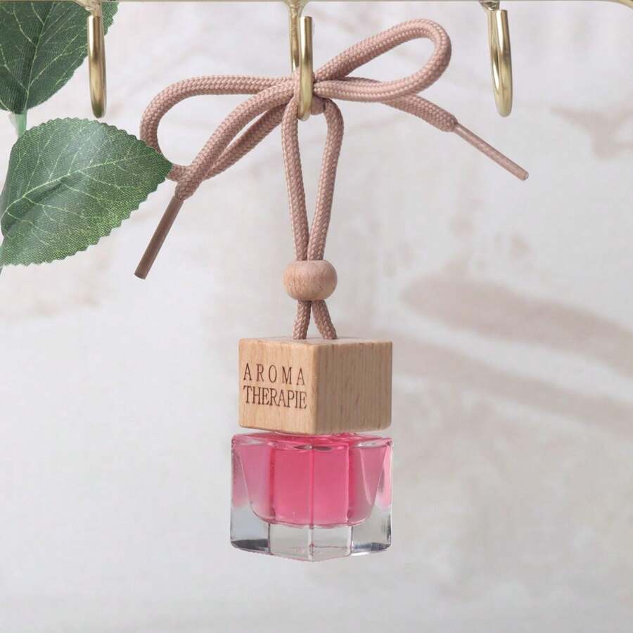 樱花香味精致长方形汽车香水后视镜挂件车内装饰去除烟味持久留香需拆下内塞防止香水渗入木盖后再挂在车内 - 櫻花香味 - 查看 1