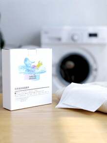 1 caja de tela antiteñido, hoja de atrapamiento de tinte de colector de color, colector de color para ropa, hoja para colorear de limpieza de ropa, hoja de prevención de ropa de colores cruzados - Blanco - Ver 4