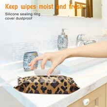 Baby Wipe Dispenser, Portable Refillable Wipe Holder, Baby Wipes Container,Wipe Dispenser, Reusable Travel Wet Wipe Pouch Fall Decor Home - Multicolor - View 6