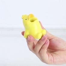 有趣的動物嘴形狀牙刷架,創意鉛筆、原子筆和鋼筆架,辦公桌裝飾,節日場合的實用禮物 - 黃色小鴨 - 查看 3