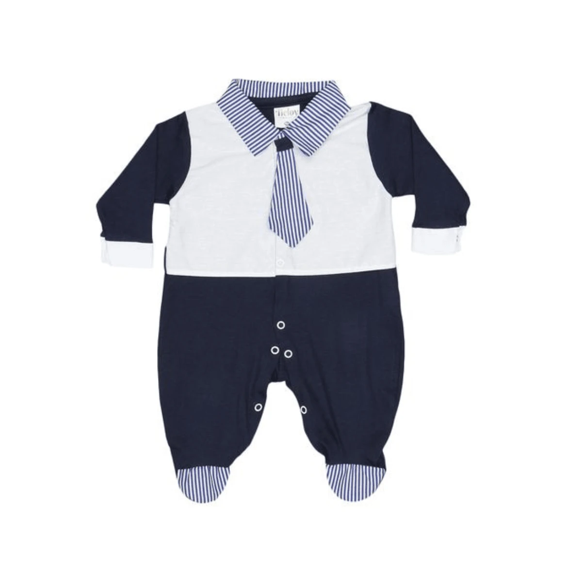 Baby Boys Bodysuits - Xanh và trắng - Xem 1