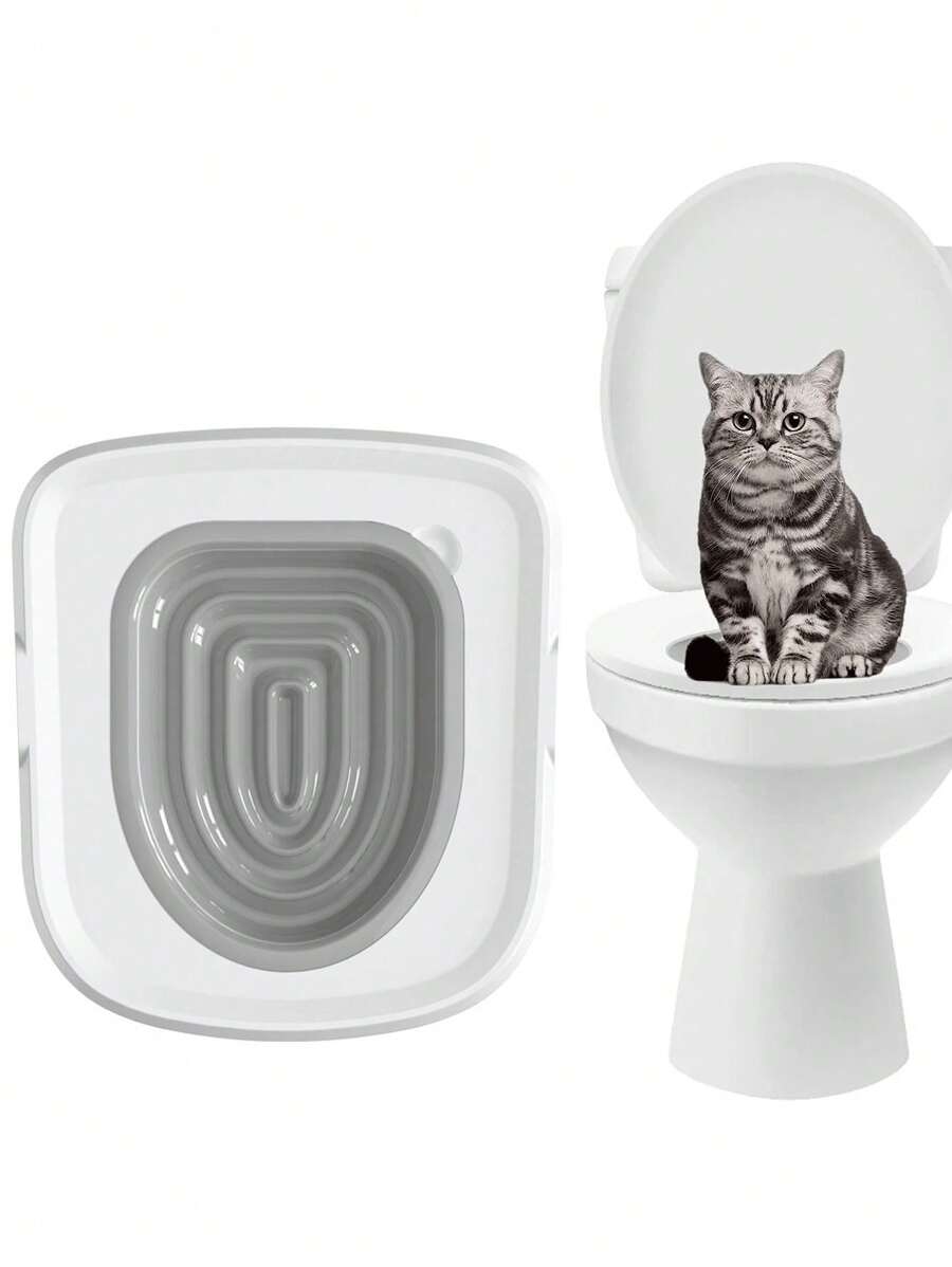 1pc New Cat Toilet Seat, Universal Design For Standard Toilets