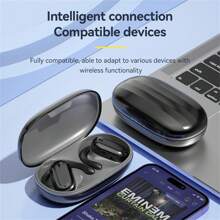 黑色 3D 环绕声开放式 OWS 气导无线耳机运动耳挂式 AI 防噪 IPX5 耳机 16.2mm 扬声器 - 黑色 - 查看 12