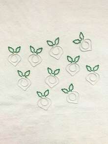 5入組卡通可愛豌豆形紙夾和備忘夾,以及兔子胡蘿蔔形紙夾辦公文具 - 彩色 - 查看 7