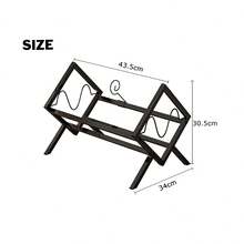 1pc Vinyl Record Storage Rack, CD Record Display Rack, European Style Detachable Magazine Newspaper Book Storage Rack Shelf - Black - View 10