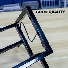 1pc Vinyl Record Storage Rack, CD Record Display Rack, European Style Detachable Magazine Newspaper Book Storage Rack Shelf - Black - View 6