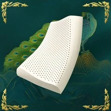 Thailand Latex Pillow Contour Design Height Adjustable Neck Support Pillow K5 - Beige - View 1