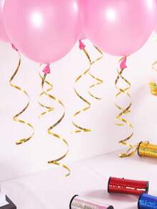 1pc Balloon Curling Ribbon For Party Decoration, Wedding, Celebration - Gold - View 3