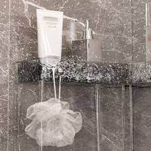 1 件豪華可旋轉浴室收納件,懸掛式壁掛式,無需鑽孔,適用於化妝品和盥洗用品,帶瀝水架 - 灰色 - 查看 5