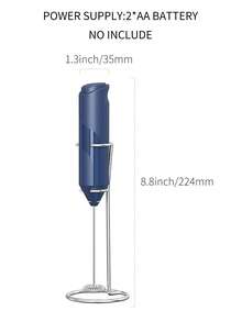 CLITON 1入2節aa電池強力奶泡器手持泡沫製造機 - 咖啡攪拌器,卡布奇諾,馬卡龍,熱巧克力,禮品包括：僅懸架夾,適用於父親節,母親節,聖誕節,感恩節,萬聖節,情人節 - 藍色 - 查看 11