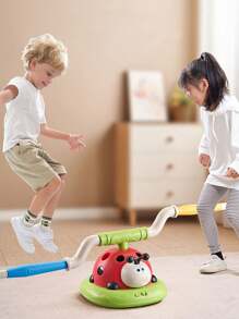 1 件 3 合 1 瓢蟲感官訓練玩具,適合親子互動室內/室外運動,帶跳繩和拋環,禮品 - 彩色 - 查看 6