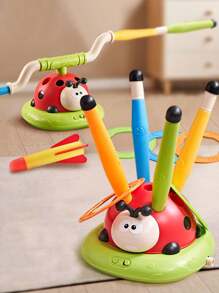1 件 3 合 1 瓢蟲感官訓練玩具,適合親子互動室內/室外運動,帶跳繩和拋環,禮品 - 彩色 - 查看 9