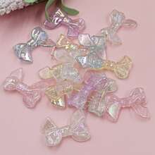 5入組創意閃亮破碎效果蝴蝶結珠子33*22mm時尚diy珠寶配件,適用於手機掛件手鍊製作 - 約33*22mm - 查看 4