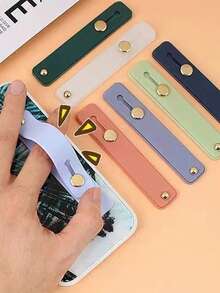 Phone Ring Holder Stand With Strap, Multifunctional Desk Mount Portable Phone Case For Men And Women, Compatible With Most Smartphones - Red - View 5