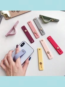 Phone Ring Holder Stand With Strap, Multifunctional Desk Mount Portable Phone Case For Men And Women, Compatible With Most Smartphones - Red - View 2