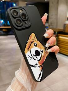 Ốp điện thoại hình chú chó đáng yêu 1 hình ngộ nghĩnh tương thích với iPhone, Samsung, Xiaomi/Redmi, Oppo/Realme, Vivo, Infinix - màu đen - Xem 3