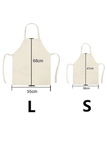 1 件情人節主題愛情圖案圍裙,適合廚房、花園、烘焙和烹飪 - 彩色 - 查看 3