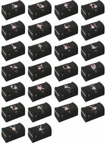 涤纶男士商务便携式收纳袋洗漱用品收纳袋女士旅行化妆包洗漱包化妆包邮轮必备字母图案洗漱包夏季旅行必备海滩度假假期学校用品宿舍必备返校 - 黑色 - 查看 10