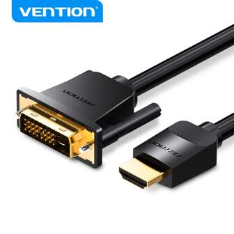 VENTION HDMI 转 DVI 线，双向 DVI-D 24+1 公头转 HDMI 公头高速适配器线支持 1080P 全高清，兼容 Raspberry Pi、Roku、笔记本电脑等
