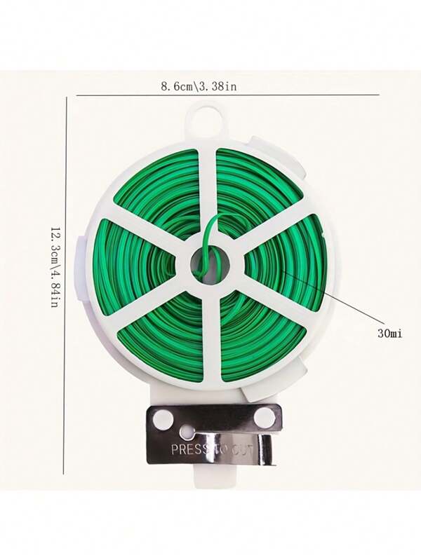 1 Roll Of Green Plastic Garden Twine For Climbing Plants, Ideal For