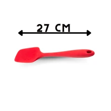 Kit 2 Espátula Culinária de Silicone Vermelha Para Confeiteiros e Cozinheiros de Cozinha Profissional Vermelha - Vermelho - Visão 7