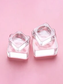 HMQ beauty Eyelash Extension Glue Pad Glass Square Palette, Sticky Adhesive Plate For Eyelash Extension, Nail Art, Makeup Tool - Clear - View 3