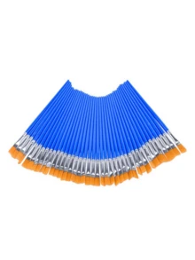 10 件裝藝術繪畫刷套裝 - 尼龍髮線、水彩、水粉和壓克力畫筆,用於素描和著色 - 藍色 - 查看 3