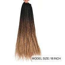 Box Braids Crochet Hair 18 Inch Long Crochet Braids Pre Looped Crochet Hair For  Small Crochet Box Braids Knotless Box Braids Crochet Hair Box Braided Hair Extensions Ombre Black Brown Light Brown - Ombre - View 3
