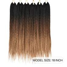 Box Braids Crochet Hair 18 Inch Long Crochet Braids Pre Looped Crochet Hair For  Small Crochet Box Braids Knotless Box Braids Crochet Hair Box Braided Hair Extensions Ombre Black Brown Light Brown - Ombre - View 2
