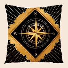 1入組大理石紋理聚酯沙發墊套,北歐簡約風格裝飾枕套,適用於客廳、臥室,單面印花枕套 - 彩色 - 查看 1