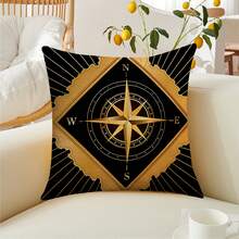 1入組大理石紋理聚酯沙發墊套,北歐簡約風格裝飾枕套,適用於客廳、臥室,單面印花枕套 - 彩色 - 查看 7