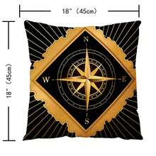 1入組大理石紋理聚酯沙發墊套,北歐簡約風格裝飾枕套,適用於客廳、臥室,單面印花枕套 - 彩色 - 查看 2