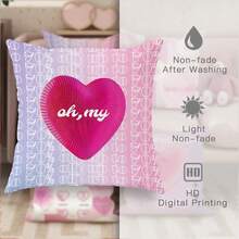 4入組情人節心形拼貼粉色抱枕套,情人節y2k女孩抱枕套,絲絨裝飾靠墊套45*45cm/18吋*18吋,適用於情人節派對,客廳,臥室,沙發床裝飾禮品 - 粉色 - 查看 6