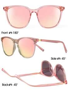 1 副女士偏光太阳镜,带镜面镜片和 UV400 防护 - 时尚大号眼镜可爱太阳镜海滩太阳镜女士海滩配饰太阳镜太阳镜遮阳基本款和适合毛衣牛仔裤运动裤连帽衫夹克连衣裙和长袖衬衫的时尚遮阳优雅装扮家庭出游旅行度假夏季海滩度假、户外、旅行 - 彩色 - 查看 4