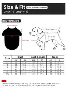 1pc Cartoon Dog Printed Letter Vest For Pets - Multicolor - View 6
