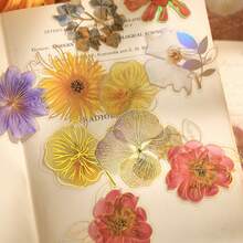 1入組40張天然筆記系列復古植物元素裝飾貼紙,具有熱壓技術（pvc） - 彩色 - 查看 5