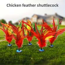 1入手工製作的毽子-多彩羽毛踢毽子-訓練手足協調的產品 - 彩色 - 查看 2