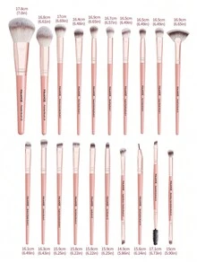 MAANGE 20pcs Professional Makeup Brush Set&Plastic Brush Storage Container,Makeup Tools With Soft Fiber For Easy Carrying,Foundation Brush,Eye Shadow Brush,Blending Brush,Eyebrow Brush,Brush Set For Travel,Brush Set,Makeup Brush Kit,Make Up Brush Set,Make Up Set Complete,Makeup Brush Set,Complete Makeup Kit,Brush Kit,Brushes Makeup Set,Makeup Gift Set,Set - Rose Gold - View 3