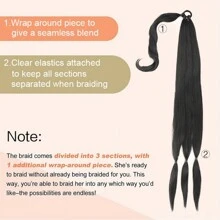 1根編織髮棒,適用於做長馬尾辮、動漫角色扮演假髮,diy長髮神器 - 金色 - 查看 4