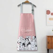 1個帆布條紋防水防油圍裙 - 藍色 - 查看 3