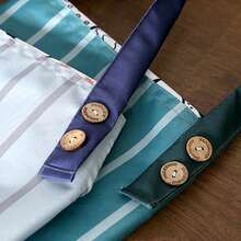 1個帆布條紋防水防油圍裙 - 藍色 - 查看 7