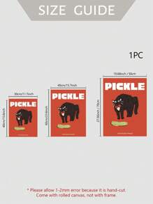 1pc Toast Cat Vintage Art Print Poster Without Frame, Retro Style Wall Decor For Dining Room - Multicolor - View 5