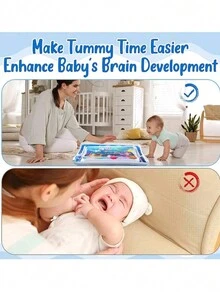 1PC Jellyfish Thickened Baby Water Pad ForCrawling And Training ,Comfortable Cushionfor 1 Year Olds And Up,Promotes SensoryDevelopment And Coordination - Blue - View 10