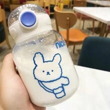 1只600毫升藍色卡通圖案杯子 - 藍色 - 查看 3